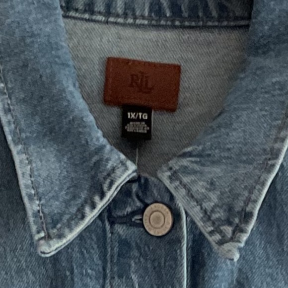 NWT POLO RALPH LAUREN DENIM TRACKER JACKET NEW WITH TAG SIZE US 16 - Picture 7 of 10